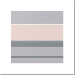 A single hybrid of Very Light Pink, Philippine Gray, Gray (X11 Gray) and Light Grey stripes. Posters and Art